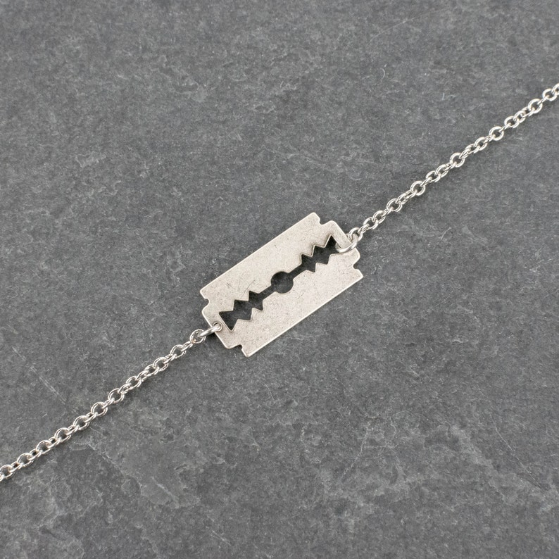 Razor Blade Bracelet Edgy Jewelry Punk Rocker Accessory Etsy