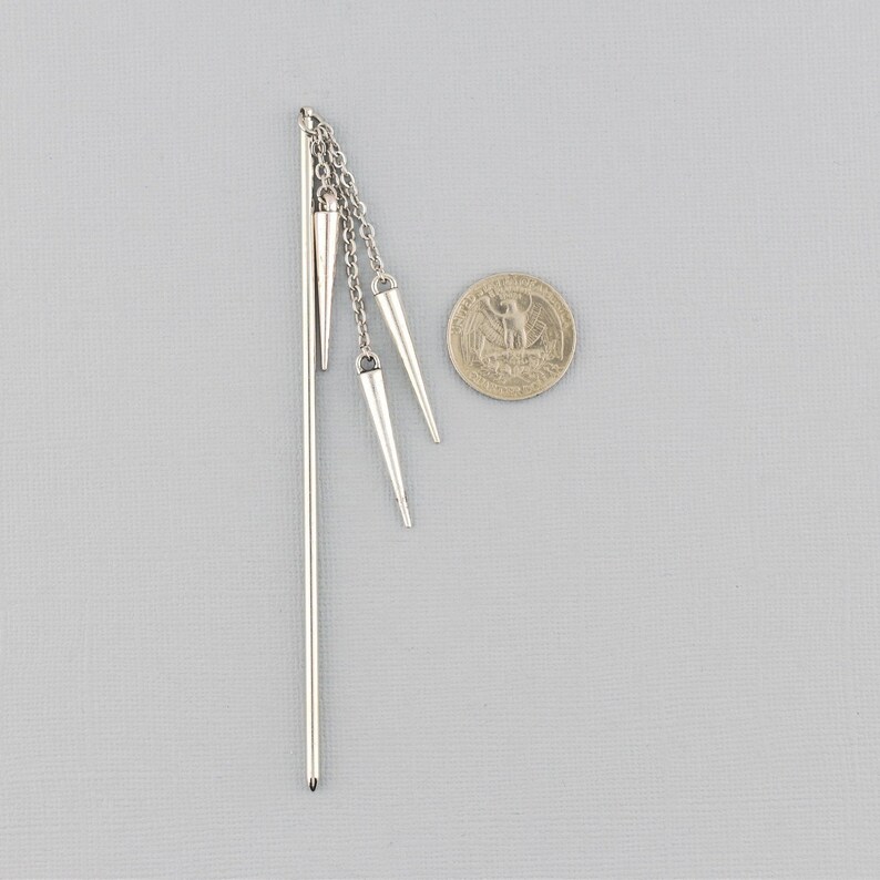 Spike Chain Hair Stick Edgy Hair Accessory Dangle Hair Etsy