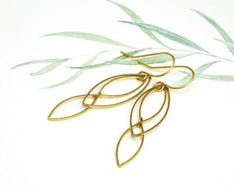 Earrings Infinity Brass