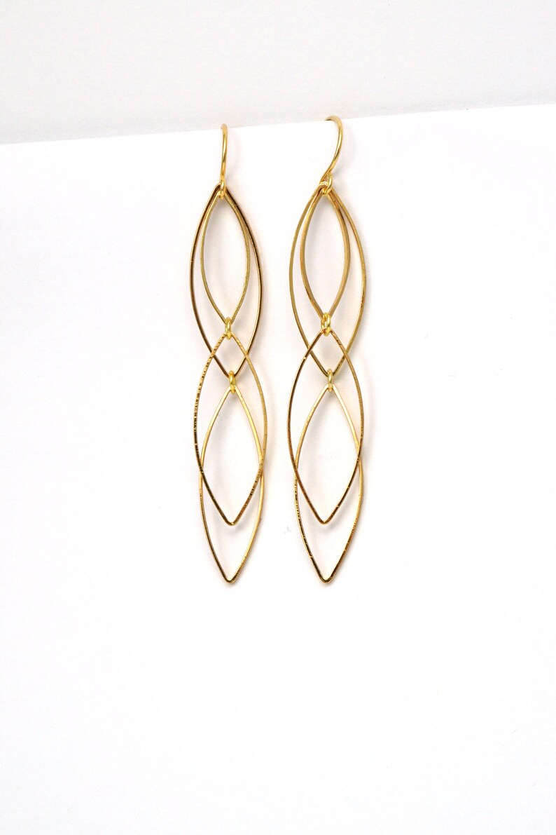 Gold-plated earrings elven type image 6