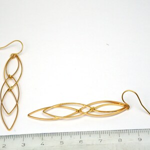 Gold-plated earrings elven type image 5