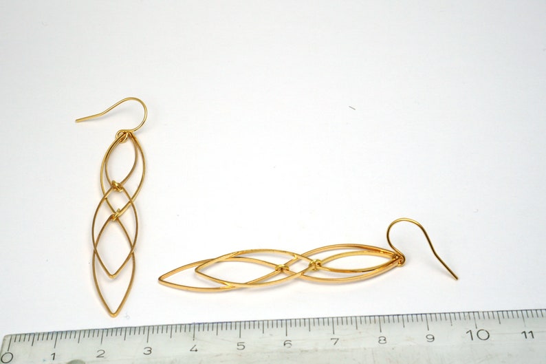 Gold-plated earrings elven type image 5