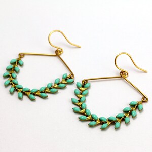 Mint swing earrings