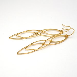 Gold-plated earrings elven type image 2