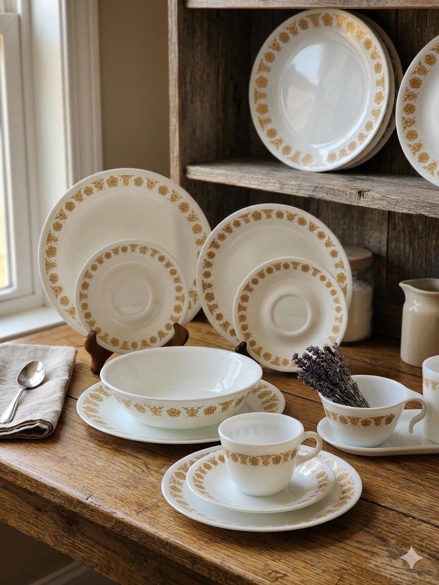 Gold Butterfly Corelle Set - Etsy