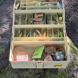 already filled tackle box Workz Battle TackleWorkz spools of thread Plano Tackle Boxes - Etsy