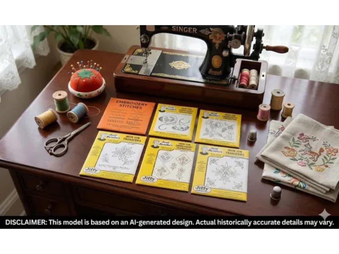 Aunt Martha's Iron on Transfers, Floral, Animal, Kitchen DIY Sewing ...