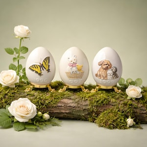 Goebel Annual Eggs Porcelain Easter Decor 1990s West Germany Collectible Gift