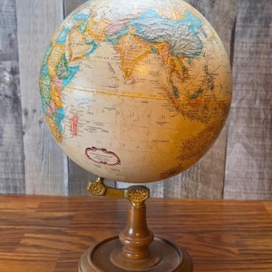 Replogle 9" Desktop Globe - Cold War Era - Raised Relief