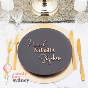 noms personnalisés pour mariage, noms de marque-places personnalisés de style moderne pour mariage - Cadeaux de mariage - Plaques nominatives | marque-places personnalisables
