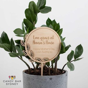 Custom Grandmother Mothers Day Gift  - Personalised Mother's Day Planter Stick - Personalised Mother's Day Presents