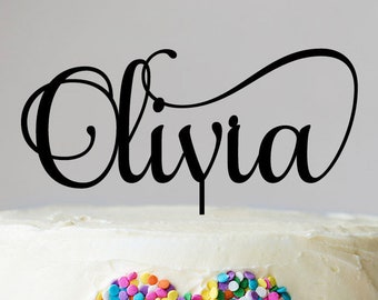 Custom Name Cake Topper: Acrylic Birthday Party Decor