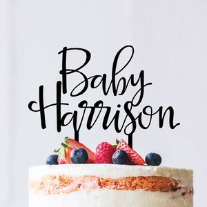 Personalised Baby Shower Cake Topper Style 4 - Custom Cake Toppers - Acrylic Cake Toppers