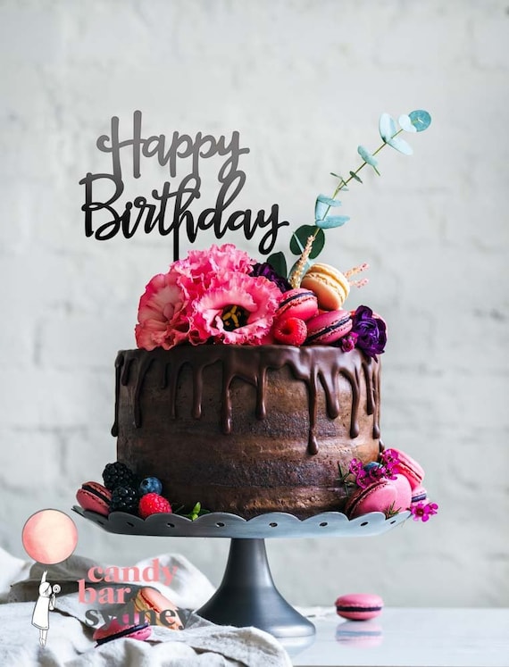 Happy Birthday Cake Topper Decorazioni per torte di compleanno Decorazioni  per feste -  Italia