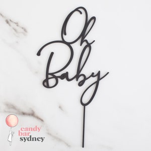 Adorno para tarta "Oh Baby": Decoración para baby shower imagen 2