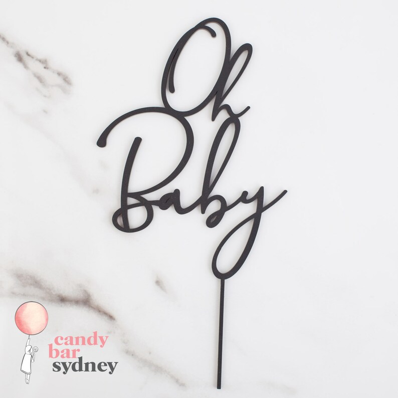 Adorno para tarta "Oh Baby": Decoración para baby shower imagen 2