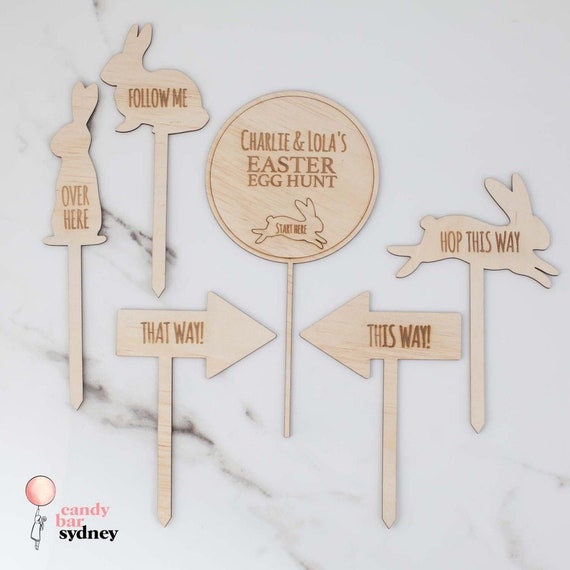 Personalised Easter Egg Gift Tag Easter egg Hunt wooden sign plaque with name