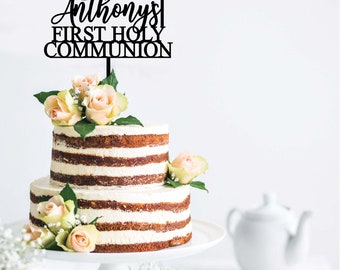 Personalized First Holy Communion Cake Topper