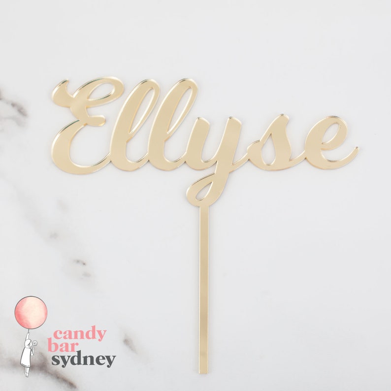 Single Name Custom Cake Topper Birthday Cake Toppers Etsy Australia