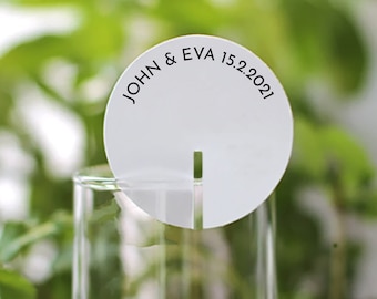 Etiquetas personalizadas para bebidas sin tallo - Mensaje único estilo 1
