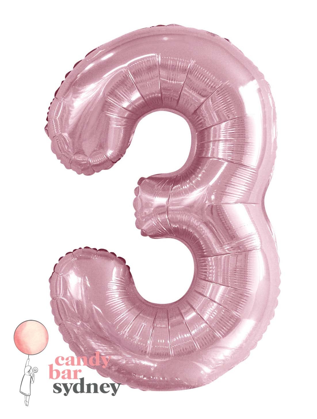 Light Pink Foil Number Balloon 86cm Giant Foil Balloons Etsy