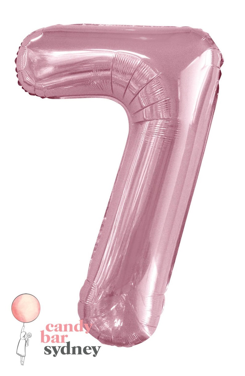 Light Pink Foil Number Balloon 86cm Giant Foil Balloons Etsy