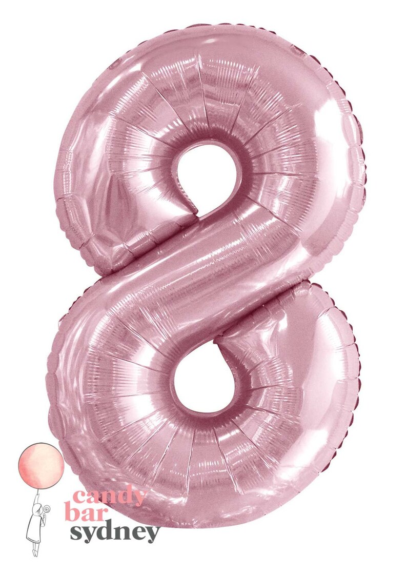 Light Pink Foil Number Balloon 86cm Giant Foil Balloons Etsy