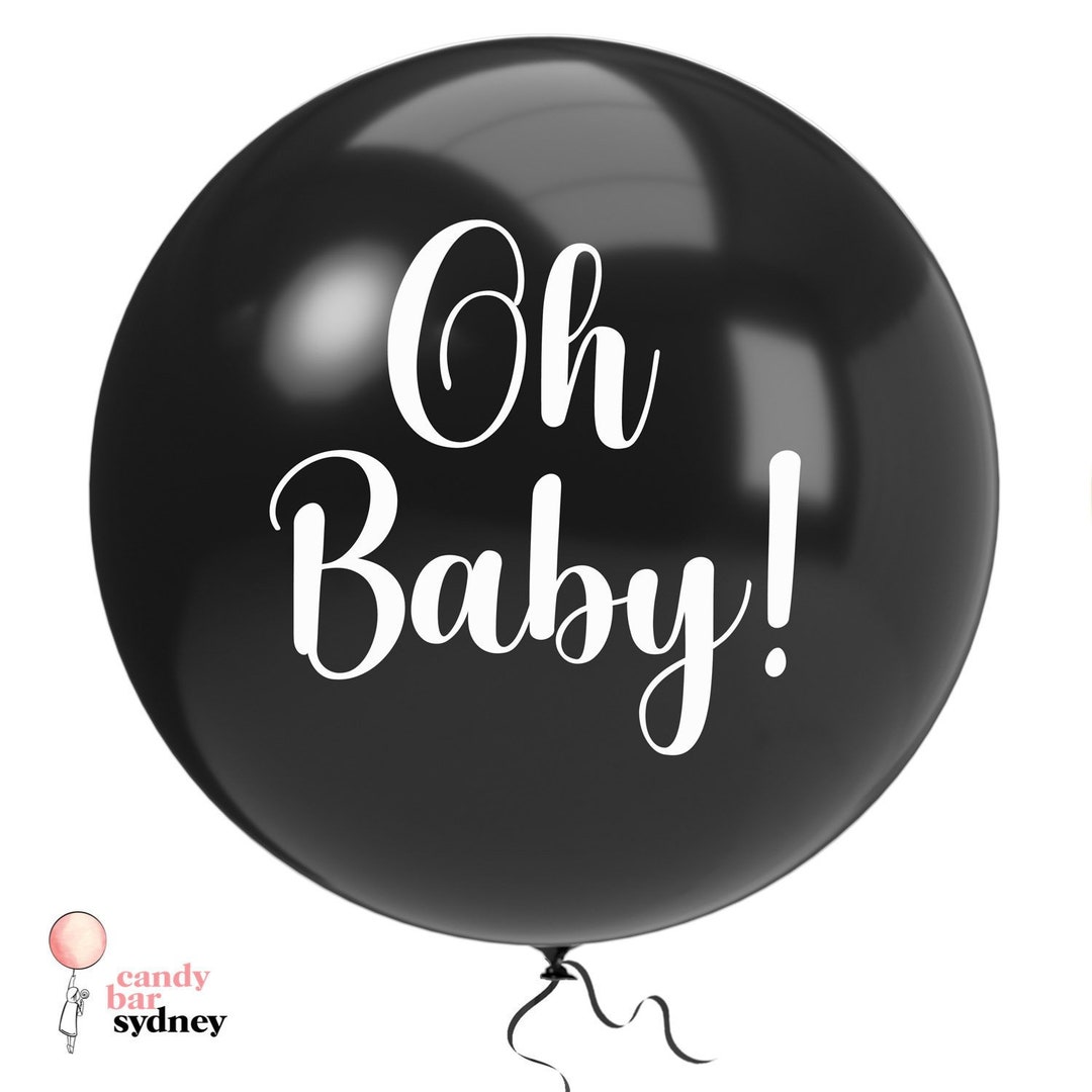 Gender Reveal Oh Baby Balloon Custom Baby Shower Balloon and Etsy