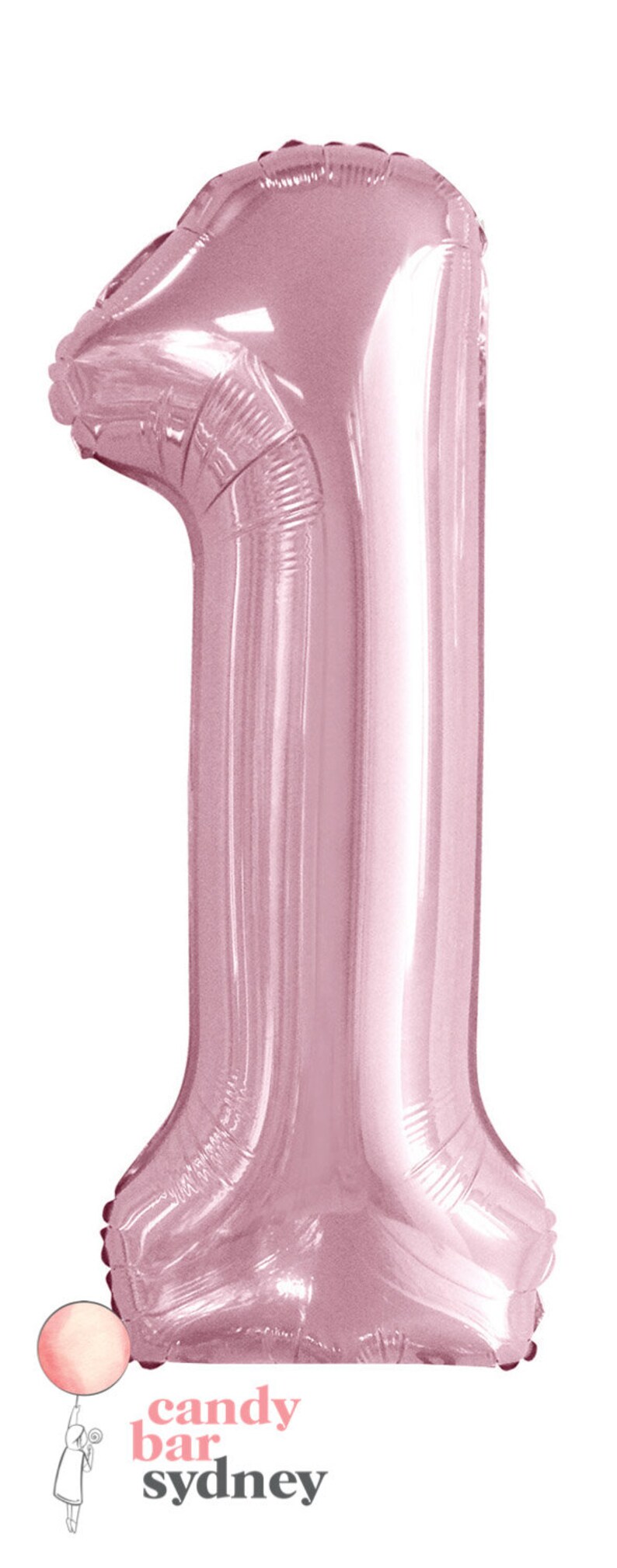 Light Pink Foil Number Balloon 86cm Giant Foil Balloons Etsy