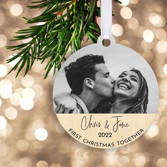 Personalised First Christmas Together Photo Bauble Christmas Tree  Ornaments Custom Christmas Gifts