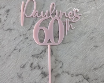 Personalised 60th Birthday Cake Topper decoration