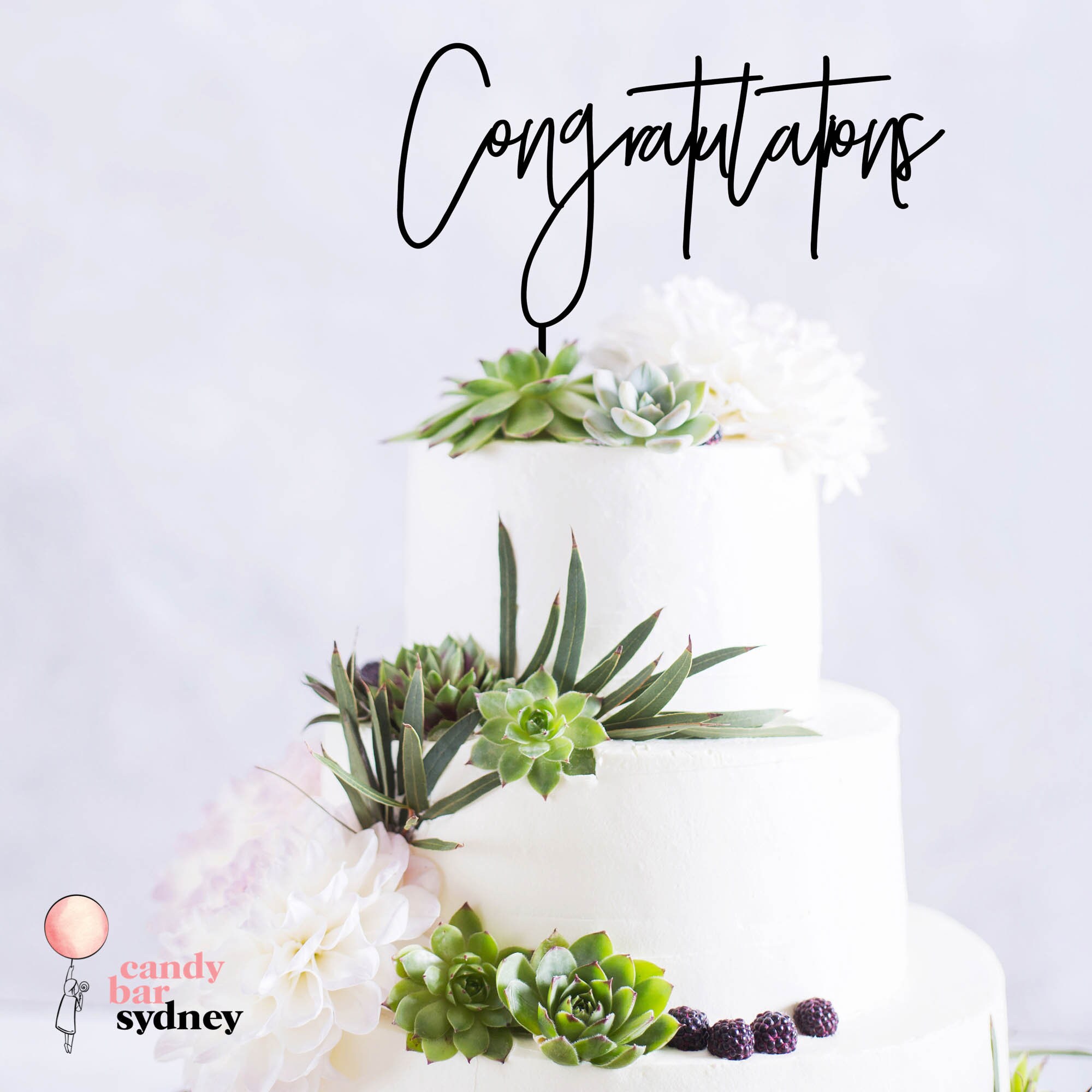 Congratulations Engagement Cake Topper Wedding Cake Toppers Etsy