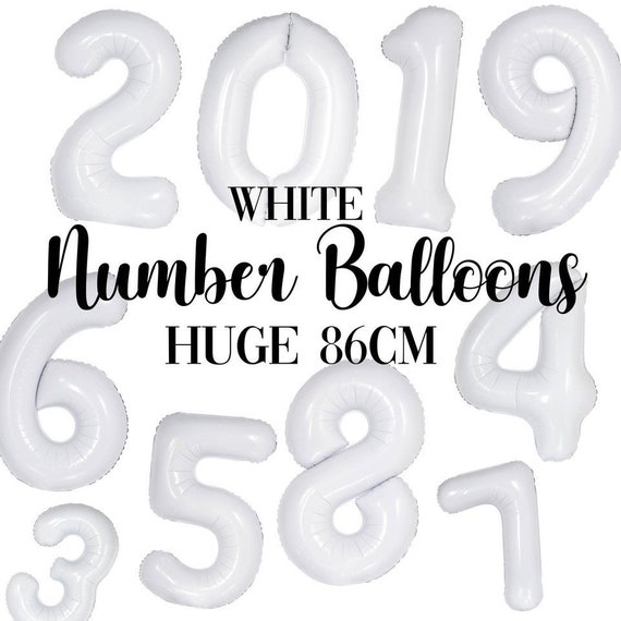 white number balloons