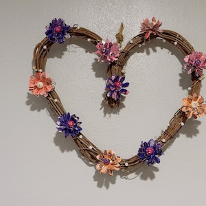 Pink flowers wreath