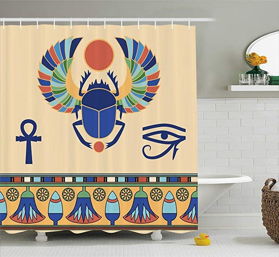 Egyptian Shower Curtain Ancient Antique Historical Culture Etsy