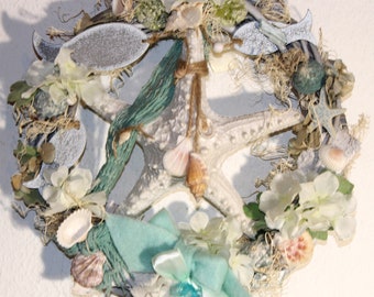 Summer door wreath "shining STARFISH"