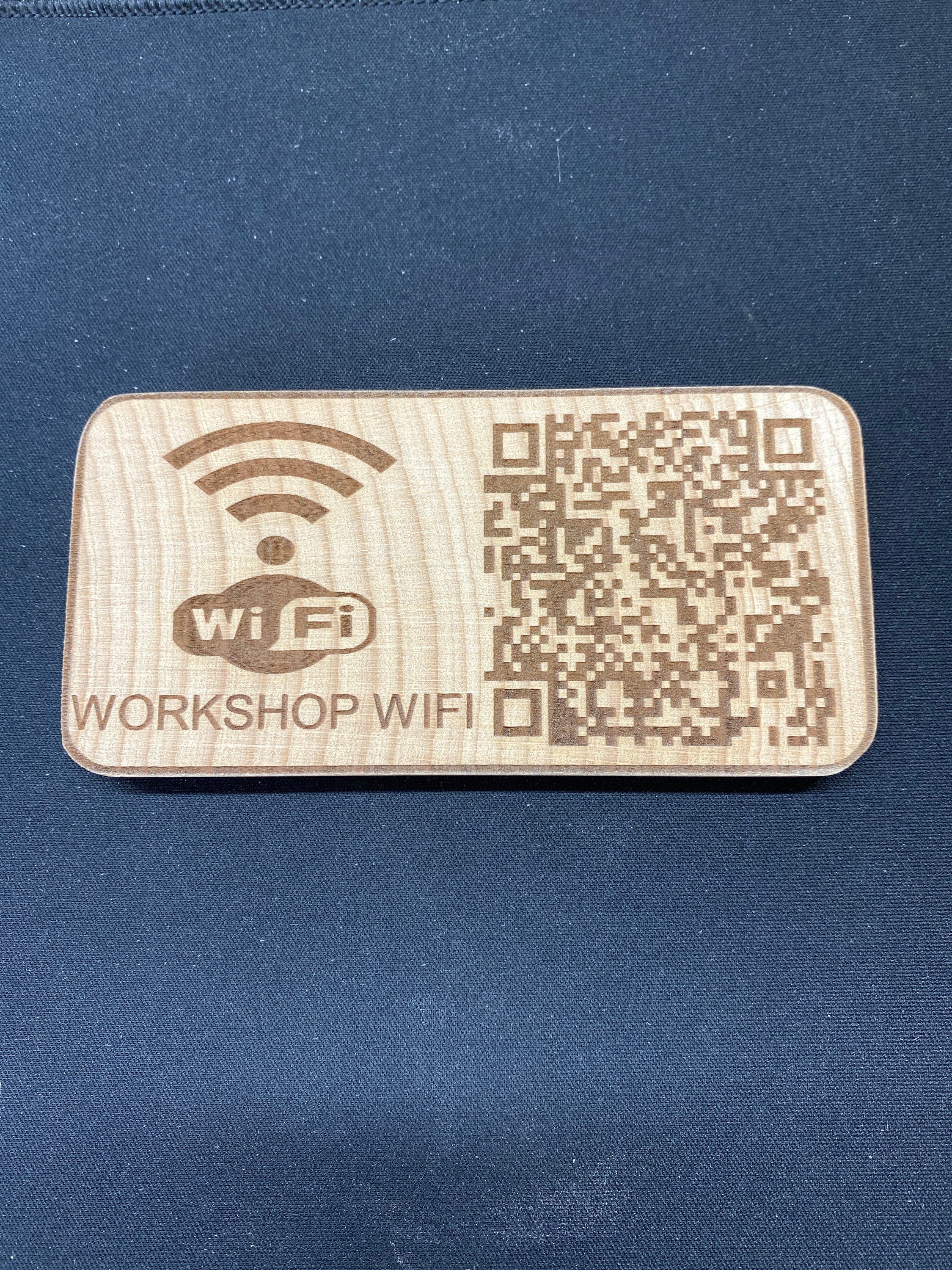 Wooden QR Code for Your Home Wifi Etsy