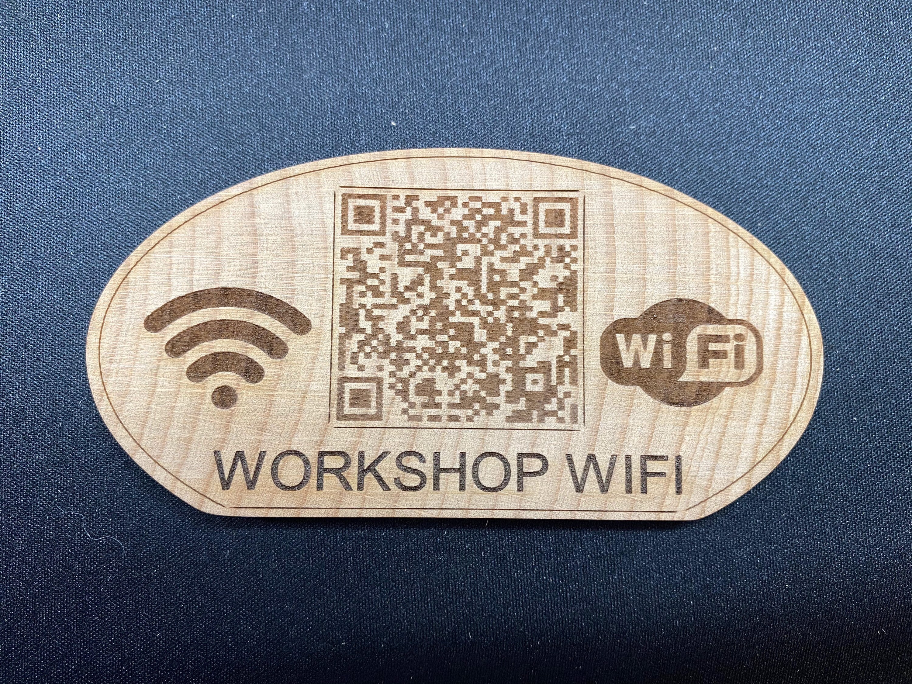 Wooden QR Code for Your Home Wifi Etsy