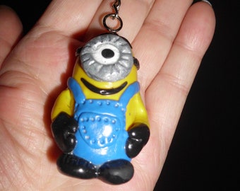 Minion from Fimo, key fob, Taschenbaumler