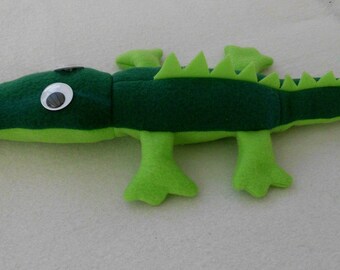 Crocodile Karli, stuffed animal made of synthetic fluff, handmade, 40 cm long