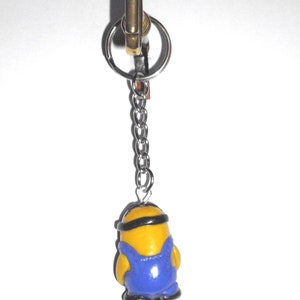 Minion aus Fimo, Schlüsselanhänger,Taschenbaumler Bild 2