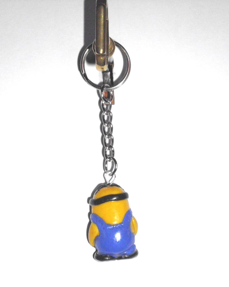 Minion aus Fimo, Schlüsselanhänger,Taschenbaumler Bild 2