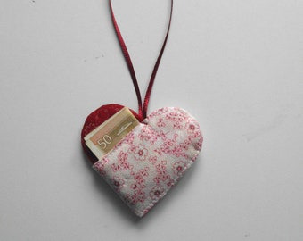 Gift, gift pendant, money heart, Heart