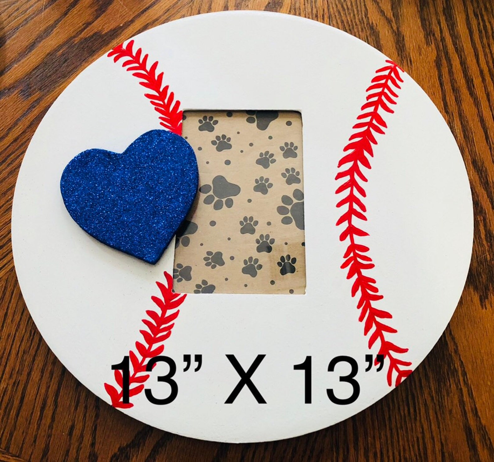 Hand painted Wooden Baseball Hanging Wall 3 1/2 X 5 1/2 Etsy.de