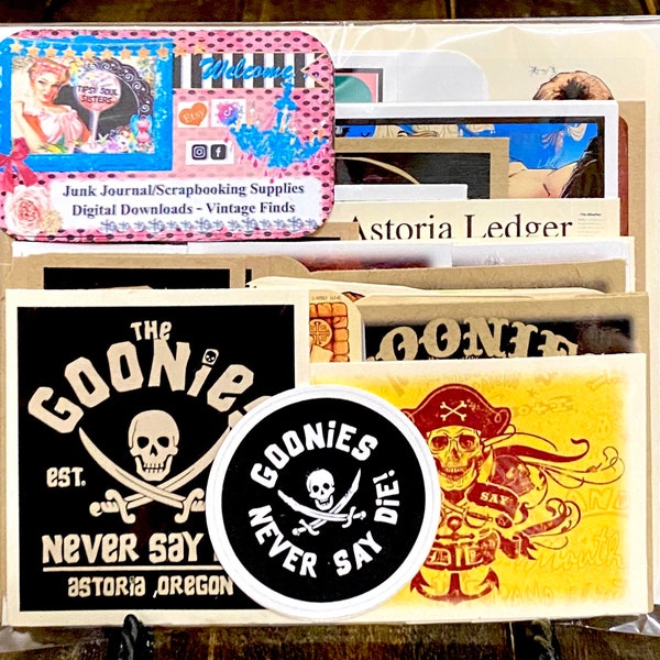 The Goonies Themed Bag - Collection Of 60 Junk Journal Or Scrapbooking Mini Prints….