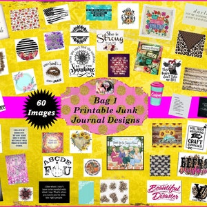Saco para impressão 1- Coleção de 60 provérbios ou imagens atrevidas/Download instantâneo Junk Journal/Scrapbook Tipsy Soul Sisters