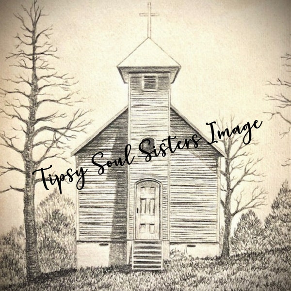 Old Church Sublimation Graphic Design/Image/Background/Instant Download 1-300 dpi JPG, PNG & GIF Junk Journal/Scrapbook/Tipsy Soul Sisters