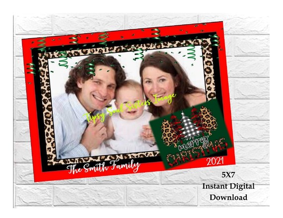 Personalized christmas 5x7 photo cards Clearance