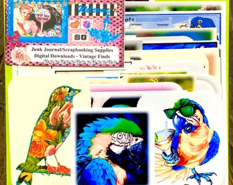 Parrot Bag - Collection Of 60 Parrot Mini Prints