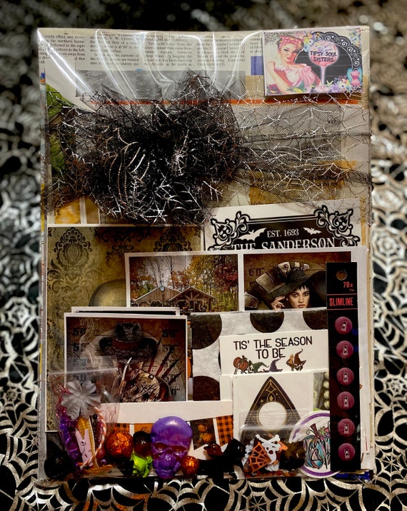 100 Piece Halloween Themed Junk Journal Supplies/kit/pack